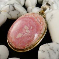 Rhodocrosite in Sterling Silver Pendant