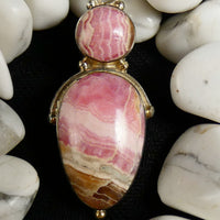 Rhodocrosite in Sterling Silver Pendant