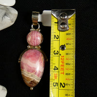 Rhodocrosite in Sterling Silver Pendant