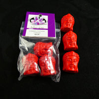 Imitation Cinnabar Buddha Guru/Focal Bead(pkg of 3)