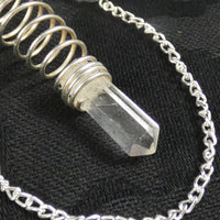 Clear Quartz Sphere and Terminated Point Pendulum