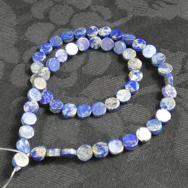 Lapis Lazuli Circle (7 mm) Bead Strand (A Grade)