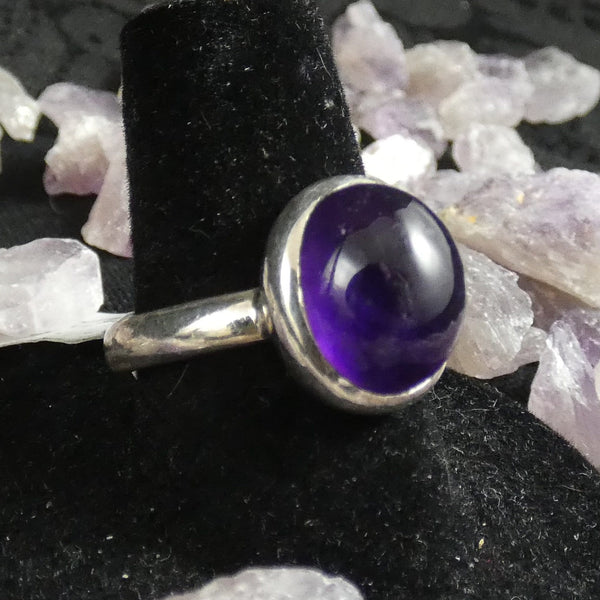 Amethyst Sterling Silver Ring (size 8)