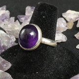 Amethyst Sterling Silver Ring (size 8)