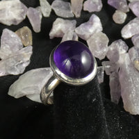 Amethyst Sterling Silver Ring (size 8)
