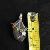 Rough Amethyst Chakra Pendant (222)