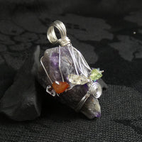 Rough Amethyst Chakra Pendant