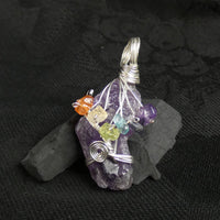 Rough Amethyst Chakra Pendant (225)