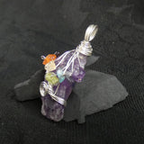 Rough Amethyst Chakra Pendant (225)