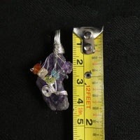 Rough Amethyst Chakra Pendant (225)