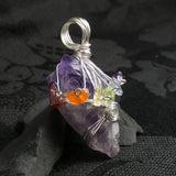 Rough Amethyst Chakra Pendant (228)