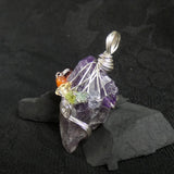 Rough Amethyst Chakra Pendant (228)