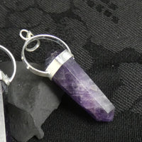 Amethyst Double Terminated Point Pendant