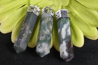 Moss Agate Point Pendant