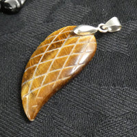 Tigers Eye Angel Wing Pendant