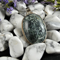 Green Kyanite Oval Pendant