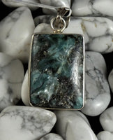 Green Kyanite Rectangle Pendant