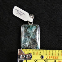 Green Kyanite Rectangle Pendant