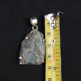 Rough Labradorite in Silver Pendant