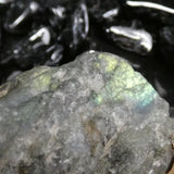 Rough Labradorite in Silver Pendant