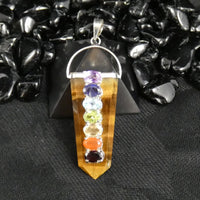 Tiger's Eye Point Chakra Pendant