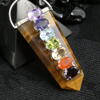 Tiger's Eye Point Chakra Pendant