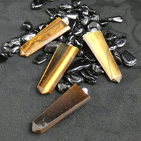 Tiger's Eye Point Chakra Pendant