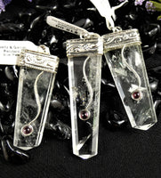 Quartz & Garnet Pendant