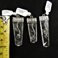 Quartz & Garnet Pendant