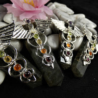 Labradorite Winged Chakra Pendant