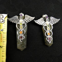Labradorite Winged Chakra Pendant