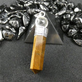 Tiger's Eye Point & Quartz Sphere Pendant (395)