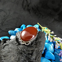 Carnelian in Sterling Silver Pendant