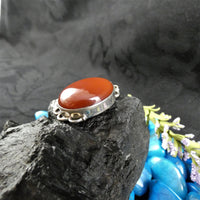 Carnelian in Sterling Silver Pendant