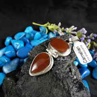 Carnelian in Sterling Silver Pendant