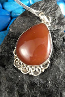 Carnelian in Sterling Silver Pendant