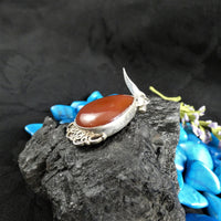 Carnelian in Sterling Silver Pendant