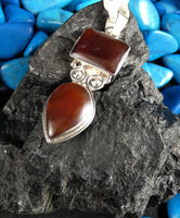 Carnelian in Sterling Silver Pendant