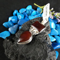 Carnelian in Sterling Silver Pendant