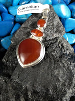 Carnelian in Sterling Silver Pendant
