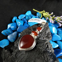 Carnelian in Sterling Silver Pendant