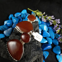 Carnelian in Sterling Silver Pendant
