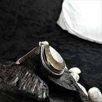 Faceted Rutilated Quartz in Sterling Silver Pendant