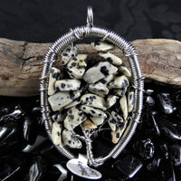 Dalmation Jasper Tree of Life Pendant