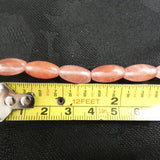 Cherry Quartz Long Oval Bead Strand