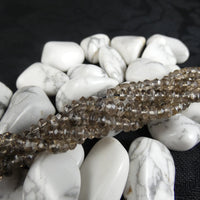 Faceted Smoky Quartz Bead Strand(various)