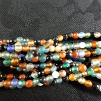 Faceted Agate Bead Strands(4mm)