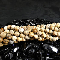 Picture Jasper Bead Strands (6mm round)