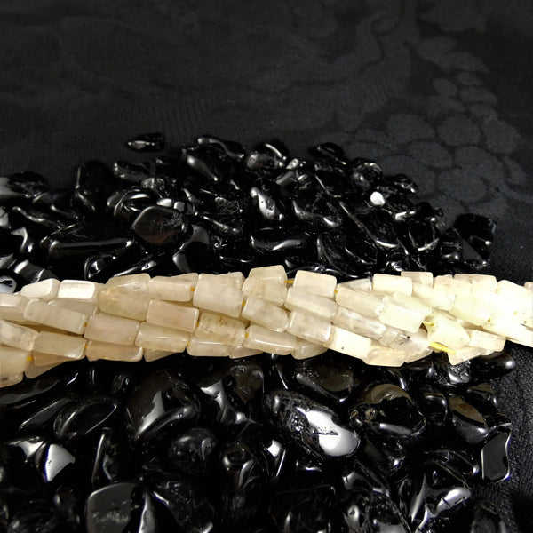 Peachy Quartz Bead Strands(rectangle)