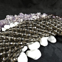 Faceted Smoky Quartz Bead Strand(various)